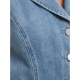 thumbnail image 5 of INSPIRE CHIC Women's Denim Mini Dress Sleeveless Button Down V Neck Summer Jean Dresses M Light Blue, 5 of 6