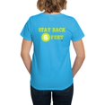 thumbnail image 2 of CafePress - Stay Back 6 Feet (Neon/Blkbg) T Shirt - Women's Traditional Fit Dark T-Shirt, 2 of 4