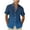 Blue, variant on Men's Button Down Short Sleeve Shirts Men's Summer Short Sleeve Shirts Short Sleeve Button Up Shirt Linen Shirt Men Short Sleeve Warehouse Clearance Sale