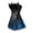 Black Blue, variant on Corset Dress Bustier Skirt Set for Women Plus Size Lingerie Peacock Nobility Feather Flower Plus Size Black L