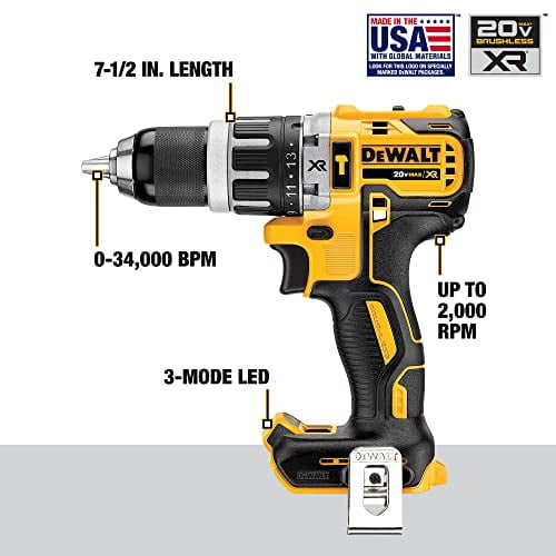 DEWALT DCK283D2 20V MAX XR Brushless Cordless Drill Impact Driver Battery Charger Combo Kit Walmart