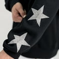 thumbnail image 4 of Women's Gameday Couture  Black LA Galaxy Velocity Rhinestone Star Sweatshirt, 4 of 6