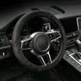 thumbnail image 1 of Discount Qaailabf Car Steering Wheel Cover Elastic No Inner Ring Carbon Fiber Leather All Season Universal Slip Car Interior Handlebar Cover, 1 of 6