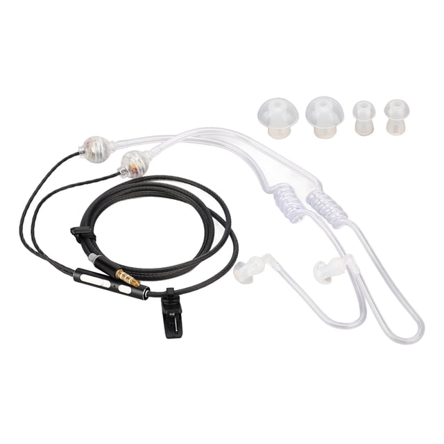 Écouteurs à Tube d'Air Ergonomiques Réduction de Bruit Radiation Portable Binaural 3,5mm pour Ordinateur Portable Tablette
