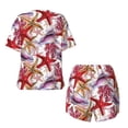 thumbnail image 5 of Lsque Coral Reef Women's Short-Sleeved Pajama Set - 2 Piece Soft and Lightweight Sleepwear Set-Medium, 5 of 9