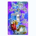 thumbnail image 1 of Metal Light Switch Plate Cover Tea or Coffee Problems Blue Purple COF019, 1 of 13