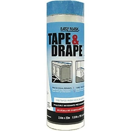 396490 Easy Mask 2.4 x 22 m. Plastic Pretaped Drop Cloth