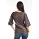 thumbnail image 3 of Blusa de vinipiel con laso Roman Fashion /Juvenil, 1877 (Cafe) cafe G, 3 of 5