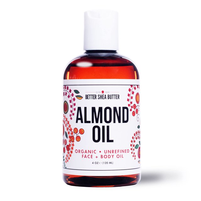 Mejor aceite de almendras orgánico de manteca de karité | puro prensado en frío | Aceite de Masaje Natural para Cuerpo y Rostro | 4 onzas