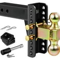 thumbnail image 1 of Adjustable Trailer Hitch, Fits 2.0-Inch Receiver, 6-Inch Drop/Rise,2"" & 2-5/16"" Ball Hitches, 1 of 5