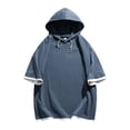 thumbnail image 4 of SCSAlgin Mens Lightweight Athletic Short Sleeve Hoodies Workout Sport Sweatshirts Solid Color Pullover Dry Fit T-Shirts, 4 of 7