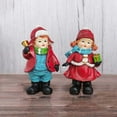 thumbnail image 6 of FeiFu A Pair of Christmas Red Clothes Winter Goblin Figurines Traditional Holiday Decoration Resin Crafts for Home Tabletop Mantel and Shelf Decor, 6 of 6