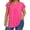 Hot Pink, variant on Womens Blouses Dressy Casual Pleated Tunic Tops Floral Ruffle Sleeve Summer Shirts