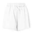 thumbnail image 4 of Coerni Big Kids Girls Cotton Solid Color Shorts Toddler Elastic Waist Bow Sports Shorts Summer Breathable Jogger Shorts, 4 of 4