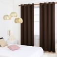 thumbnail image 2 of ZOPZO Blackout Curtains Set of 2 Panels, Noise Reducing, Chocolate, 55W x 72L Inch, Energy Saving Thermal Insulated Drapes for Bedroom Windows, 2 of 5