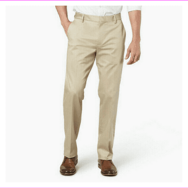 Verplicht Plons Score Dockers Alpha Men's Iron Free Khaki Pants, Straight Fit Tan 42 X 30 -  Walmart.com