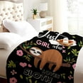 thumbnail image 5 of Sloth Blanket Super Soft Cozy Flannel Sloth Throw Blanket for Women Girls Adults Gifts 50"x40", 5 of 6