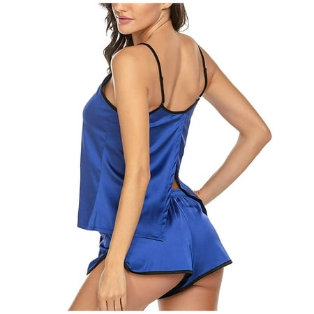 

Yubnlvae Shorts Suspender Sleepcoat Set Satin Women s Underwear Pajama Lingerie