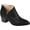 Black, variant on Journee Womens Tessa Inside Zip Stacked Heel Booties