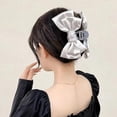thumbnail image 4 of 5pcs Exquisite Satin Bow Hair Clip Set - Fashionable Ponytail Clip, Suitable for Daily, Party and Special Occasions, 4 of 7
