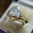 thumbnail image 2 of EOEMY Golden Plated Wedding Ring Fashion Women Cubic Zircon Jewelry Sz 6-10-9, 2 of 4