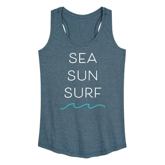 Instant Message - Sea Sun Surf - Women's Racerback Tank Top