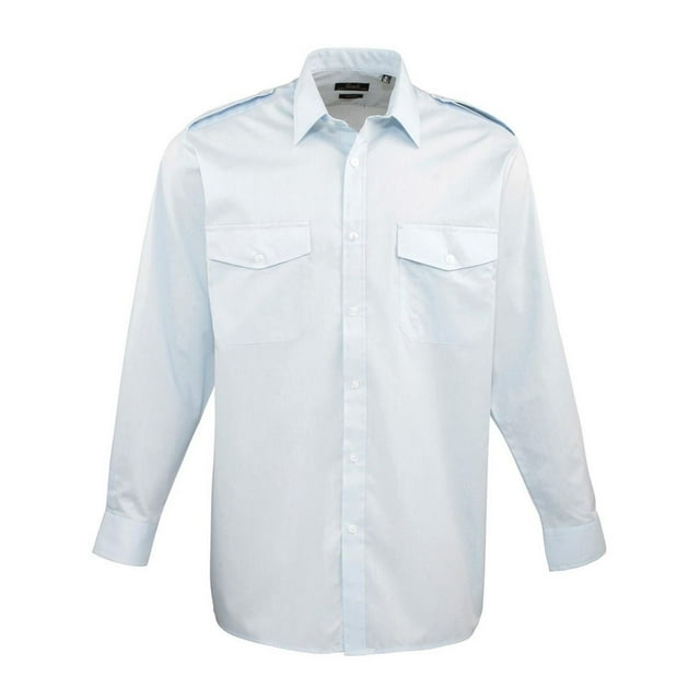 Premier Chemise de Pilote à Manches Longues pour Hommes