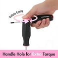 thumbnail image 4 of WORKPRO 6-Piece Pink Magnetic Screwdrivers Set, Includes 3 Slotted & 3 Phillips Screwdrivers, Stubby Screwdrivers, Cr-V Shank, Hand Tool Kit for Woman - Pink Ribbon, 4 of 10