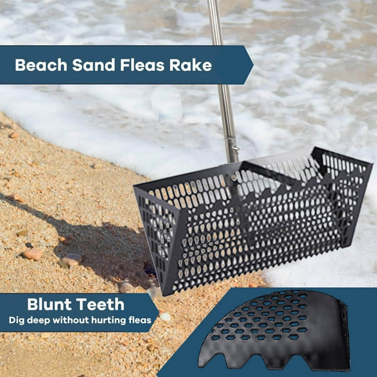 Detachable Long Handle, Sand Fleas Rake Set, Includes 1pcs Sand