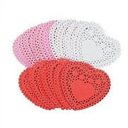 Mini Valentine Heart Doilies - Craft Supplies - 100 Pieces