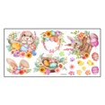 thumbnail image 2 of Fiudx Ofertas de la semana Pegatinas de pared con flores de conejito de Pascua, pegatinas para ventanas, pegatinas para ventanas, pegatinas para paredes de sala de estar y dormitorio, 2 of 6