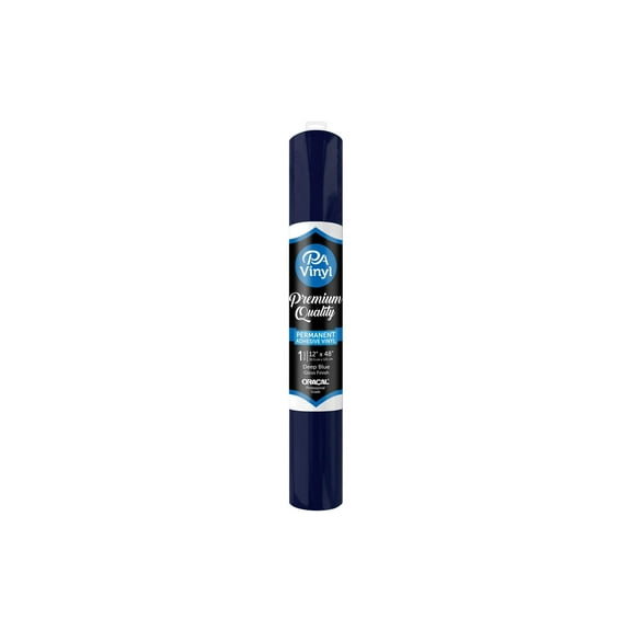 PA Vinyl 12"x 48" Roll Permanent Adhesive Gloss Deep Blue