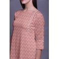 thumbnail image 2 of Bimba Robe Kurti Longue Imprimée Tunique Droite Manches 3/4 pour Femmes Haut, 2 of 6
