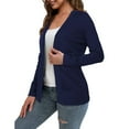 thumbnail image 3 of Women's Cardigan Clearance Women's Solid Color Long Sleeved Buttonless Casual Knitted Sweater Cardigan, 3 of 5