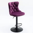 thumbnail image 7 of Luxury - featured & Comfort - focused - Purple Upholstered Bar Stools for Home and Pub, 7 of 7