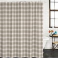 thumbnail image 2 of Khaki Gingham Bathroom Shower Curtains with 12 Hooks Polyester Waterproof Shower Curtain for Stalls and Bathtubs Farmhouse Buffalo Plaid Checkered Decorative Bathroom Privacy Curtain 54x78 Inches, 2 of 9