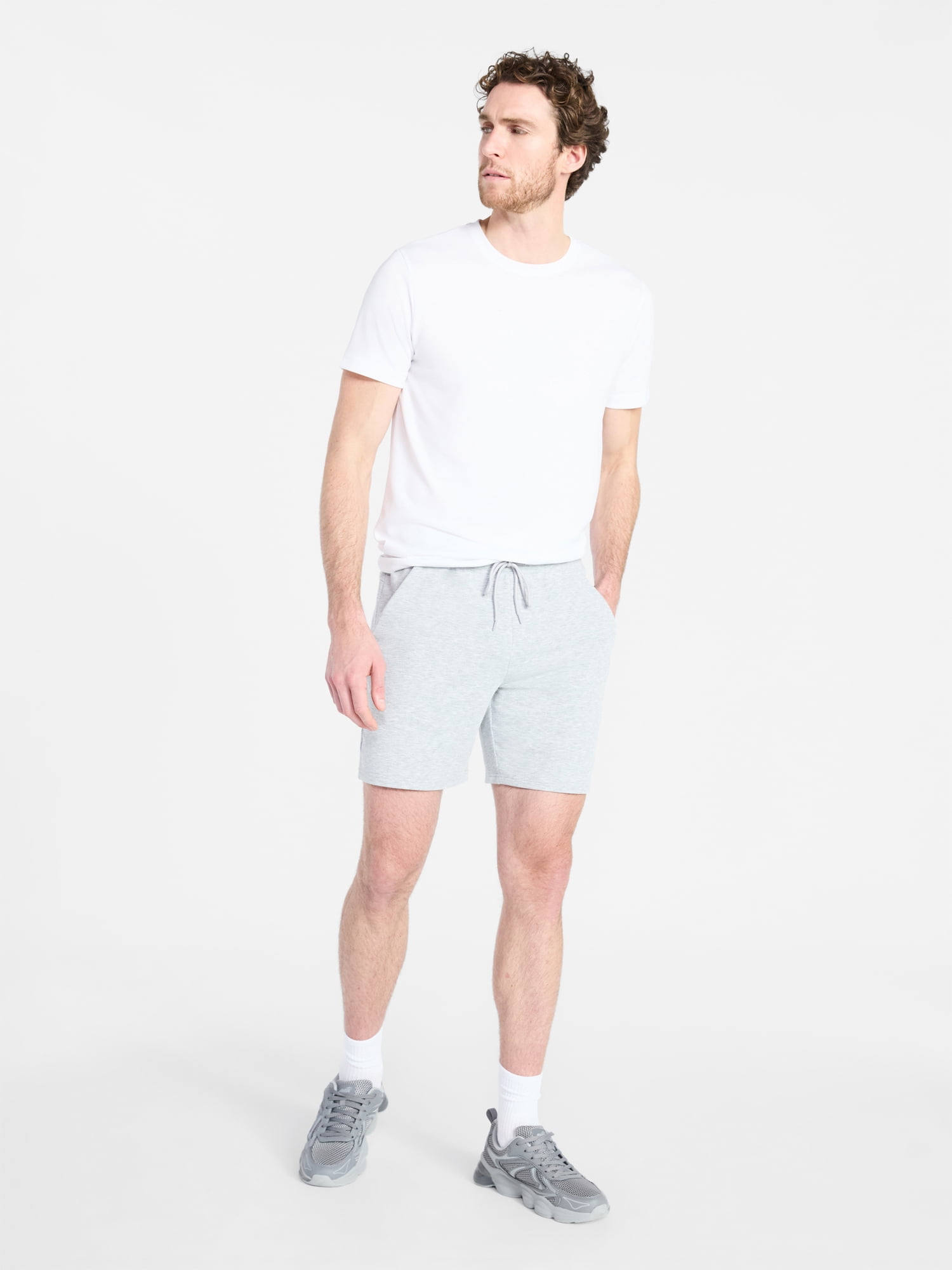 Athletic Works Men's and Big Men's French Terry Shorts, 7" Inseam, Sizes XS-3XL