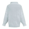 thumbnail image 4 of Women's Long Sleeve Sweaters Turtleneck Loose Soft Knitted Casual Pullover, 4 of 5