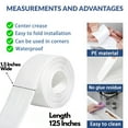 thumbnail image 2 of Caulk Tape Waterproof Adhesive, 2 Rolls Toilet Kitchen Caulk Sealing Strip, Bathtub Caulking Sealant Tape for Bathroom, Countertop, Sink, Floor Wall Edge Protector (1.5" x 10.5Ft), 2 of 6