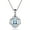 Light Blue, variant on Uloveido Oval Cubic Zirconia Purple CZ Cherry Flower Pendant Neckalce,925 Sterling Silver,Choker Necklace for Women Y620 (Purple)