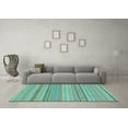 thumbnail image 3 of Ahgly Company Indoor Rectangle Solid Light Blue Modern Area Rugs, 8' x 10', 3 of 4