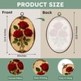 thumbnail image 2 of Oval Framed Wall Art Elegant Bouquet Red Roses Gold Baroque Frame Canvas Wall Art Oval Vintage Wall Decor Prints Hanging Decor for Home Bedroom Living Room Office 8"x11.4", 2 of 7