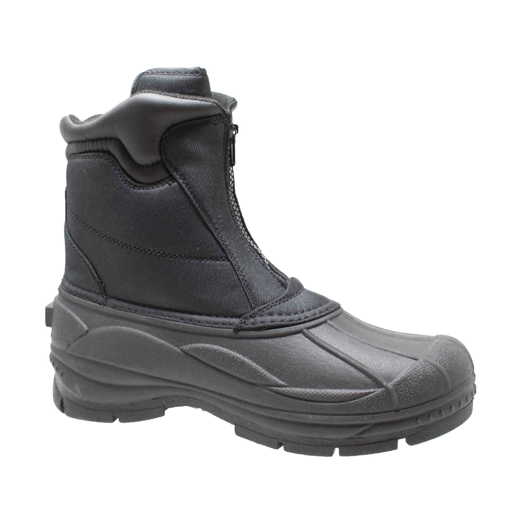 mens winter boots with zipper on side