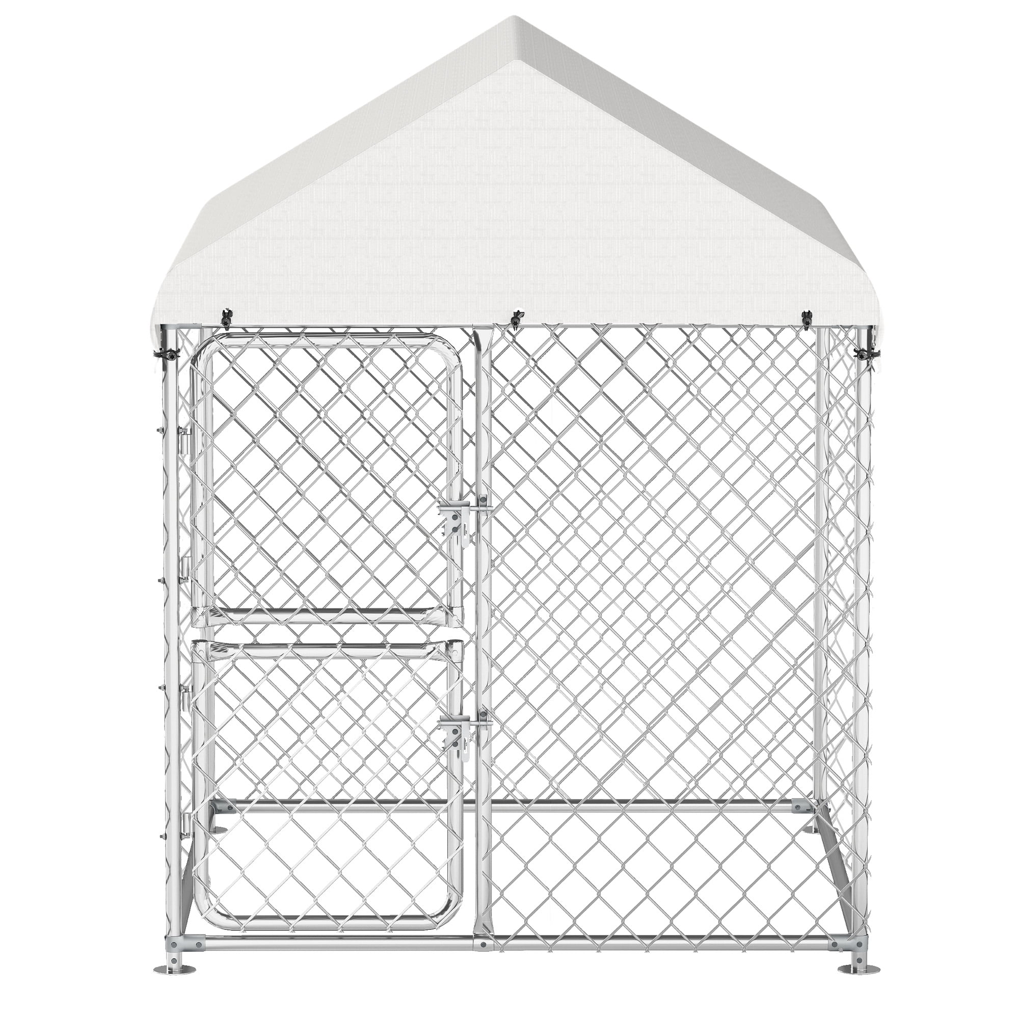 Uforic 4.3×5.4 ft ( 48" x 48" x 64" ) Large Outdoor Dog Kennel,Outside Heavy Duty Shade Dog Pen Playpen Pet Dog Enclosure Crate Dog Run House with UV & Waterproof Cover Fence