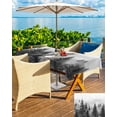 thumbnail image 5 of nqOlkjepod Retro Mist Forest Outdoor Tablecloth with Umbrella Hole & Zipper, Watercolor Mountains Nature Landscape Rectangle Table Cover 60x120 Inch, Waterproof Table Cloth Protector for Patio, 5 of 7