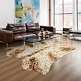 thumbnail image 7 of TWINNIS Cowhide Rug Faux Leather Rug Animal Print Rug, Carpet for Bedroom, Home Office, Living Room, Home Decor Mat,4.6ft×5.2ft,LE1-36, 7 of 7