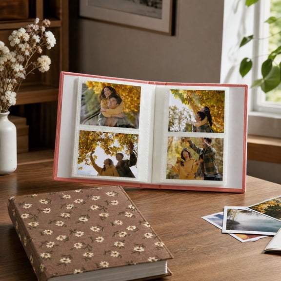 Photo Album 4x6, Linen Fabric Cover Memory Book Holds 200 Photos, Picture Album with Writing Space, Keepsake Book for Family, Baby, Wedding, Travel & Anniversary