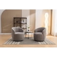 thumbnail image 6 of Yesfashion Swivel Accent Chair, Swivel Barrel Chair with Wood Frame, Round Rotating Base, Ergonomic Backrest, 360° Rotating Upholstered Living Room Chair for Bedroom, Office, 6 of 7