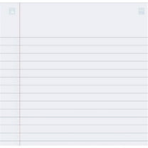 Leaf Paper   Study App, Wide Ruled Filler Notebook Paper, Reinforced, Fights Ink B d, 8" x 10-1/2", 80 Sheets