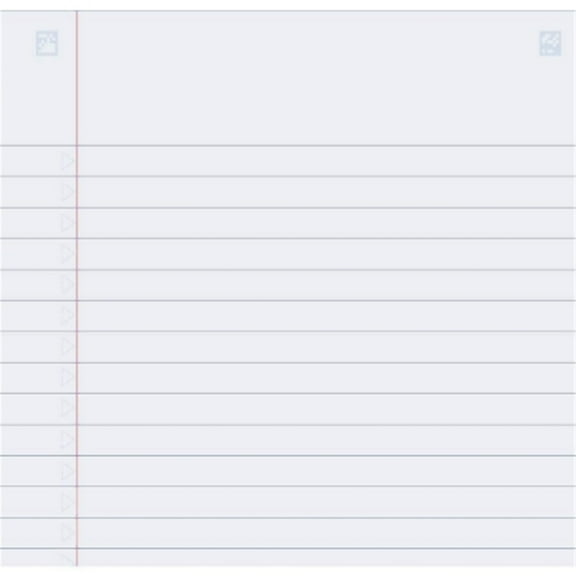 Leaf Paper   Study App, Wide Ruled Filler Notebook Paper, Reinforced, Fights Ink B d, 8" x 10-1/2", 80 Sheets